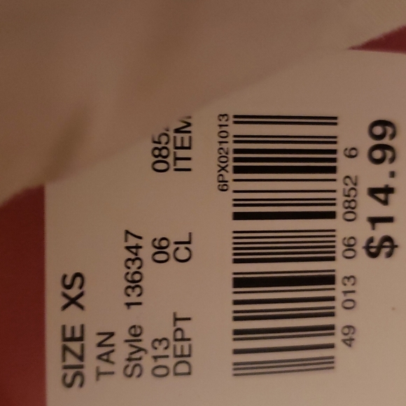 NWT Xhilaration Collared Tan Blouse - Picture 6 of 8